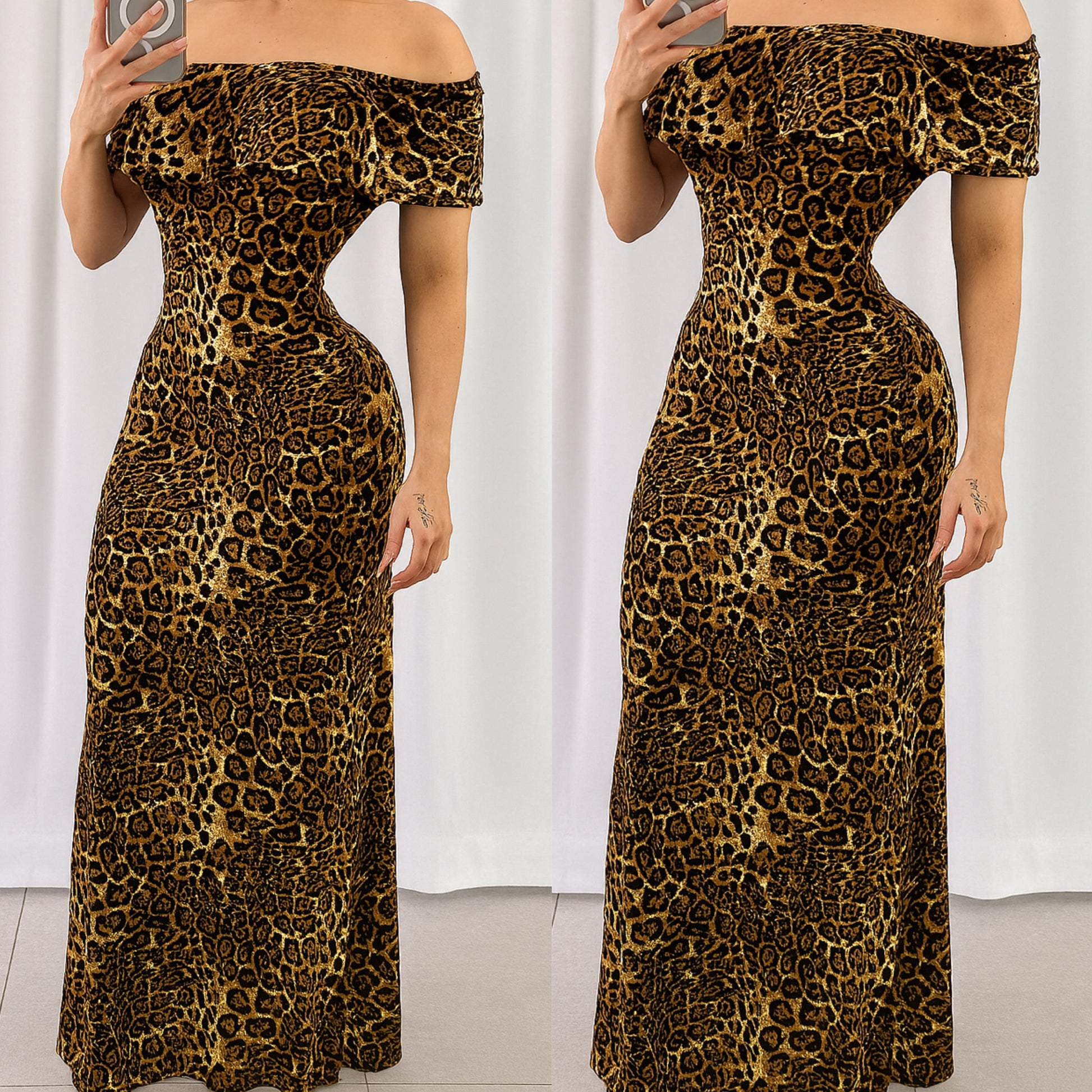 Maxi vestido escarola print