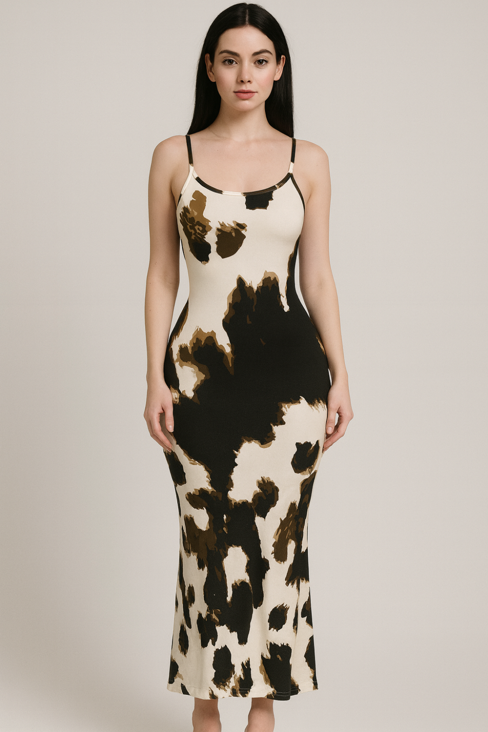 Vestido Maxi tirantes vaca