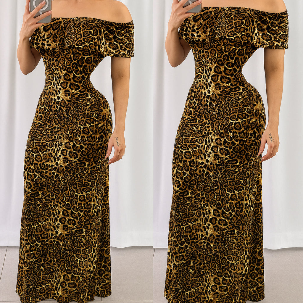 Maxi vestido escarola print